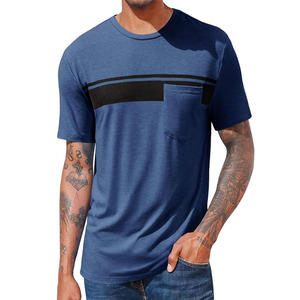 Men's Casual <b>T</b>-<b>Shirt</b> Short Sleeve Regular Fit Crewneck Tee Summer Graphic Tops <b>with</b> <b>Pocket</b> - Product Image 1