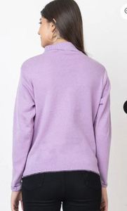 Suéter de cuello alto de punto grueso de alta calidad para invierno, elegante para la oficina, de proveedor indio a precio mayorista. - Product Image 6