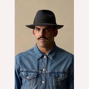 Chapeau Fedora Noir 100% Polyester Unisexe à Large Bord, Formel et Décontracté, Accessoire Adulte avec Ruban, Quatre Saisons, 56-58CM, Broderie à la Main - Product Image 6