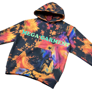 Sudadera con Capucha Casual para Hombre, Diseño Gráfico DTG Tie Dye Personalizado, 100% Algodón Puro, Suave, Holgada, Manga Larga - Product Image 4