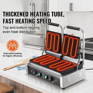 Piastra Elettrica Professionale per Panini in Acciaio Inox 3600W con Controllo della Temperatura - Product Image 2