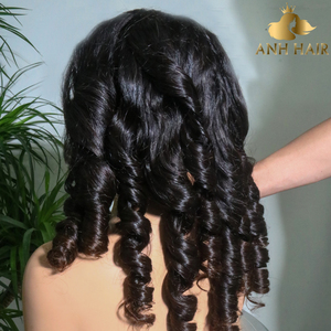 Loose Deep Wave Lace Front <b>Wig</b> Natural <b>Black</b> 100% Vietnamese Human Hair Transparent Lace Glueless Pre-Plucked Wholesale - Product Image 2