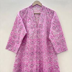 Vestido Casual Midi para Mujer, Tejido 100% Algodón, Liso, Manga Corta, Cintura Imperio, Estilo Babydoll, Cuello en V, Holgado, Funcional - Product Image 3