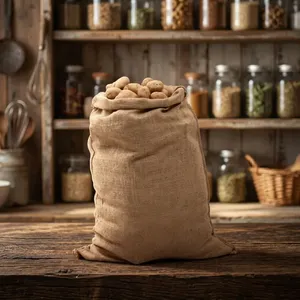 Sac en jute tissé écologique, robuste, pour le stockage, le transport et l'entreposage des produits agricoles, des céréales, du riz et du café - Product Image 3