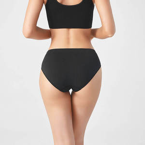 Paquete Múltiple de Braguitas Personalizadas para Mujer, Suaves, Sin Costuras, Lisas, Transpirables, Elásticas, de Algodón - Product Image 4