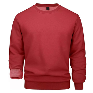 Sudadera de Hombre Blanca con Cuello Redondo, Corte Regular, Tejida, Color Sólido, Casual, Manga Larga - Product Image 6