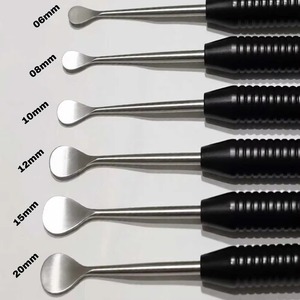 Juego de elevadores Cobb Premium para columna vertebral, 6 piezas, mango negro, acero inoxidable, instrumentos quirúrgicos ortopédicos, grado médico, reutilizables, CE ISO - Product Image 2