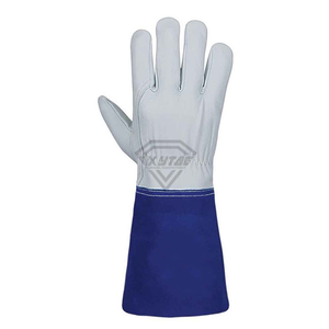 Heavy Duty Industrial Leather Welding <b>Gloves</b> <b>Long</b> Safety Gauntlet Protective Hand Wear For Metal Working Construction Factory - Product Image 6