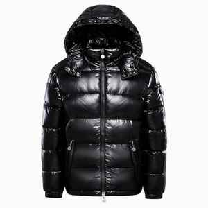 Manufacturer Custom Brand Shiny Puffer Jacket Winter Padded <b>Coat</b> <b>Bubble</b> <b>Coat</b> Unisex Zip up Outdoor Black Windbreaker Down Jacket - Product Image 5