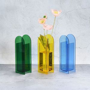Premium Transparent Acrylic Flower <b>Vase</b> For Wedding Centerpiece Decoration And Contemporary Home Styling Use - Product Image 4