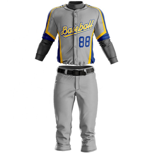 Famous High Quality Custom Design Blank Sports Jerseys Spandex Cotton Anti-Bacterial OEM Service Baseball Jerseys & Uniforms - Product Image 3