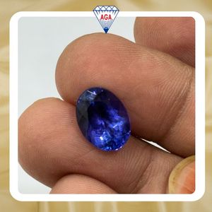 Tanzanita Azul Real Natural de Tanzania, 6.10 Ct, Corte Ovalado, Claridad Loupe, AAAA, Calidad de Joyería Fina, Gema Suelta Tratada Térmicamente, en Venta - Product Image 2