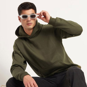 Latest High Quality Winter Oversized Front Embroidered Logo Men's Fleece Sweatshirt <b>Hoodie</b> 100% Cotton Made Fabric Pocket Quick - Product Image 3