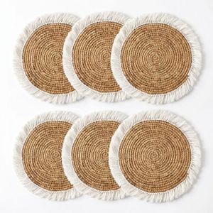 13.5 inches Woven Placemats Round Handmade Custom Color Table Mats for Home Restaurant and Hotel Dining Wholesale Factory - Product Image 3