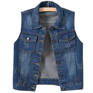 Gilet en jean vintage respirant et anti-plis pour homme, personnalisé avec logo, écologique, séchage rapide, décoration rivets, hiver 2024, OEM - Product Image 6