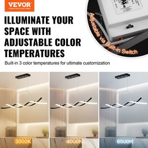 Lampadario dimmerabile con telecomando con lampadario a ciondolo a LED moderno - Product Image 2