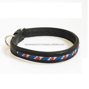 ปลอกคอสุนัขบุนวมหนังแท้คุณภาพสูงมาใหม่พร้อมท่อส่งฟรีผู้ผลิตซาวันส่งออก - Product Image 3