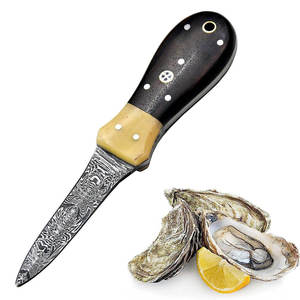 Top Quality Handmade Damascus Steel Wood Oyster <b>Knife</b> Non-Slip Grip <b>Handle</b> Eco-Friendly Clam Shell fish Opener Tool Custom - Product Image 1