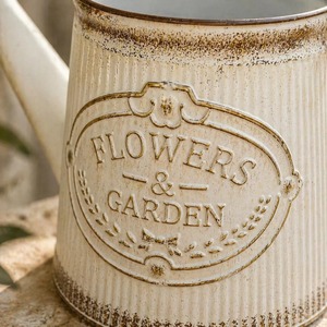 Regadera de metal galvanizado, maceta decorativa para jardín de hadas, mejora el atractivo visual del jardín, de la India. - Product Image 3