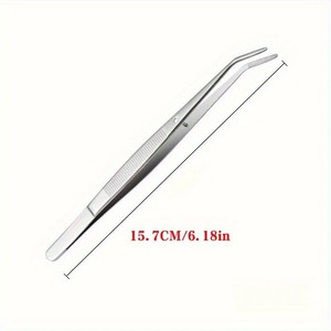 Pinzas con Puntas Dentadas, Alicates Metálicos Duraderos para Agarre Preciso, Herramientas de Laboratorio y Manualidades, Juego de Pinzas de Acero Inoxidable - Product Image 1