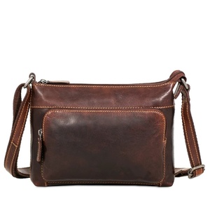High Quality Full Grain Leather Crossbody Chest <b>Bag</b> Handmade Brown <b>Sling</b> <b>Bag</b> for Women with Classic Buckle Design - Product Image 1