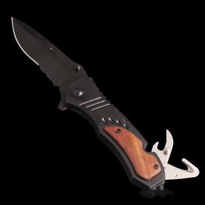Cuchillo Plegable de Acero de Damasco SHARP POINT TRADES con Mango de Madera y Apertura con Perilla, Grosor de 0.5mm, Garantía de 3 Años - Product Image 2