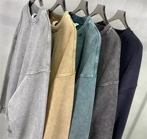 Sweat-shirts en coton surdimensionnés pour hommes, tricotés, respirants, pour l'hiver, vente en gros, personnalisables, OEM, haute qualité, nouvelle collection - Product Image 4