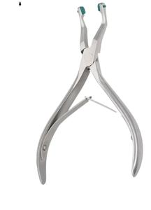 Alicates de corona dental, herramientas de dentista, alicates temporales de extracción de dientes con acero inoxidable de goma verde - Product Image 4