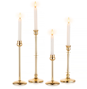 Portavelas de latón de diseño moderno para bodas, eventos festivos, soporte de velas metálico de lujo para decoración del hogar y mesa. - Product Image 6