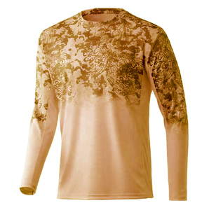 Chemise de pêche unisexe à manches longues avec capuche, 100 % polyester, personnalisable OEM, respirante, avec masque intégré, protection UPF 50, impression numérique, 220g, vêtements de pêche - Product Image 5