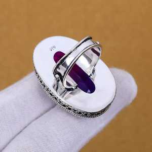 Anillo de Turmalina Multicolor Hecho a Mano, Estilo Bohemio, Plata de Ley 925, Joyería de Piedras Preciosas Naturales, Anillo para Mujer, Venta al Por Mayor - Product Image 4