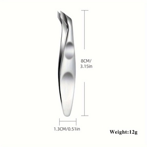 Silver Mini Cuticle Cutter Stainless Steel Nail Grooming <b>Tool</b> with Fine Sharp Tip for Precise Cuticle <b>Removal</b> - Product Image 2