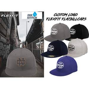 Custom 2025 C808 Embroidery 210 Flat Bill <b>Snapback</b> <b>Caps</b> with Logo Texts for Personalization! - Product Image 4