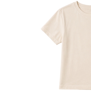 T-shirt en coton personnalisé beige pour femme, à col rond, broderie florale rose, manches courtes, décontracté, OEM, mode estivale haut de gamme - Product Image 3