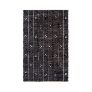 Tapis d'intérieur en coton tissé à la main, motif tribal noir à rayures, tissage plat, pour salon, chambre, hôtel, décoration intérieure - Product Image 1