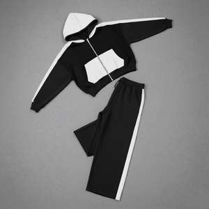 Conjunto Deportivo con Capucha para Hombre, Estampado Animal, Bloques de Color, Sudadera con Cierre Completo, Pantalones Jogger, Ropa Casual de Invierno, Transpirable, Poliéster - Product Image 5