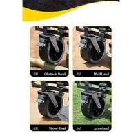Carretilla de Plataforma Plegable Todoterreno Torik de 8 Pulgadas, de Acero Inoxidable, con Cuatro Ruedas, Capacidad de Carga de 150 kg, Color Negro, para Campamento y Deportes