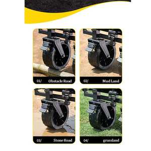 8 Inch All-Terrain Foldable Aluminium Platform <b>Trolley</b> for <b>Camping</b> Hiking & Sports - Product Image 5