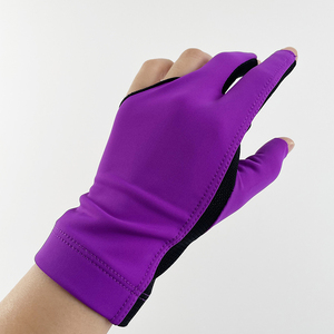 Gants de billard sans doigts 2026 les plus vendus, unisexe, violet, en polyester, à enfiler, pour droitier - Product Image 1