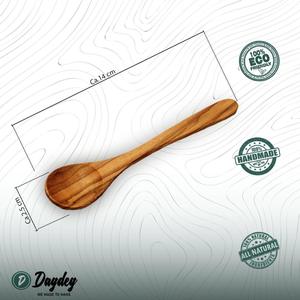 Cuchara de Té de Madera Natural Reutilizable, Cuchara Medidora de Café y Azúcar, Acabado Liso, Utensilio de Cocina - Product Image 5