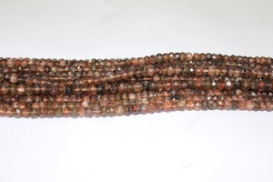 Rondelle à facettes d'andalousite naturelle de haute qualité Pierres précieuses en vrac Perles d'andalousite de haute qualité - Product Image 3