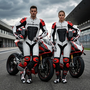 Traje de Cuero Personalizado para Motociclismo de Competición, Equipo de Protección para Moto, Ropa de Motociclista para Días de Pista, Venta al por Mayor OEM, Cuero Vacuno Ventilado - Product Image 5