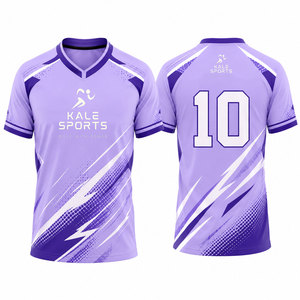 Camiseta de Fútbol Personalizada Original con Cuello en V, Mangas Cortas, Transpirable, de Secado Rápido, 100% Poliéster, con Logotipo del Equipo Personalizado - Product Image 4