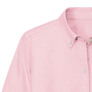 AKA Women's Oxford Shirt Pink Long Sleeve Embroidered Button <b>Down</b> Collared Casual Business Office Uniform Comfortable Cotton Ble - Product Image 5