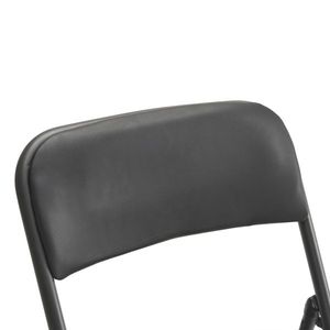 2 Pack Black Metal Folding <b>Chairs</b> with <b>Padded</b> Seat and Back for Home Office Indoor Outdoor Events Parties Weddings - Product Image 6