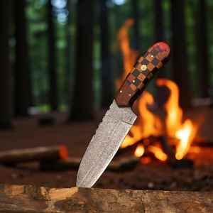 Cuchillo de Acero de Damasco de Alta Gama, el Mejor Diseño, Mango Personalizable, Cuchillo de Caza y Desollado Hecho a Mano con Funda Fina - Product Image 5