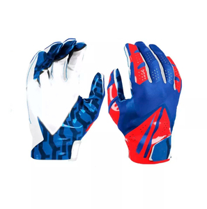 Lightweight Breathable 100% Leather Custom American Football Gloves with Team Logo and Best Price - Product Image 4