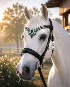 En gros Rub International Frontlet de cheval en cuir véritable de luxe avec strass en cristal, clous dorés personnalisés et diamants étincelants - Product Image 5