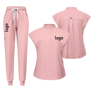 Uniforme médical pour hommes, hauts à manches courtes et pantalons de jogging à la mode, marque privée, design tissé dessiné à la main, pour hôpital et soins infirmiers - Product Image 3