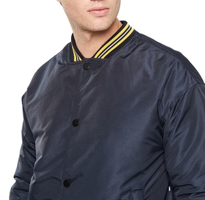 Men's High Quality Custom Embroidery Patch Satin 100% Polyester Bomber Letterman Baseball Satin Varsity Jacket For Men - Product Image 3